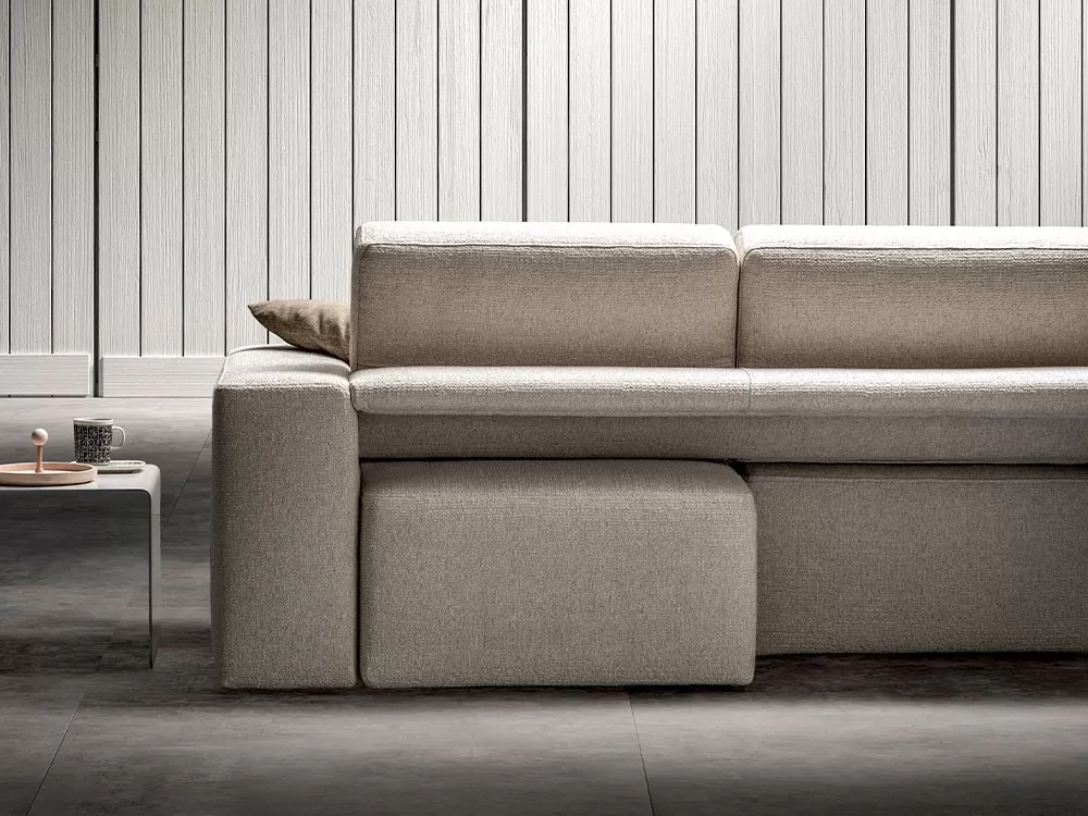 Divano Modulo Slide panchetta estraibile grigio